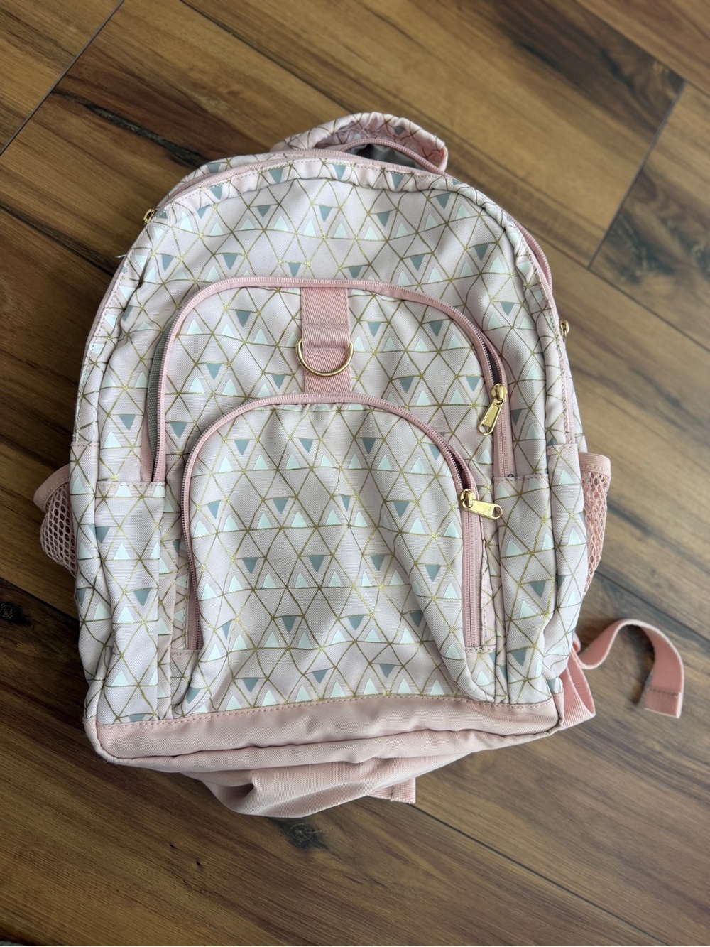 Pottery Barn Teen - Pink Geometric Kids Backpack - Lightweight School Bag